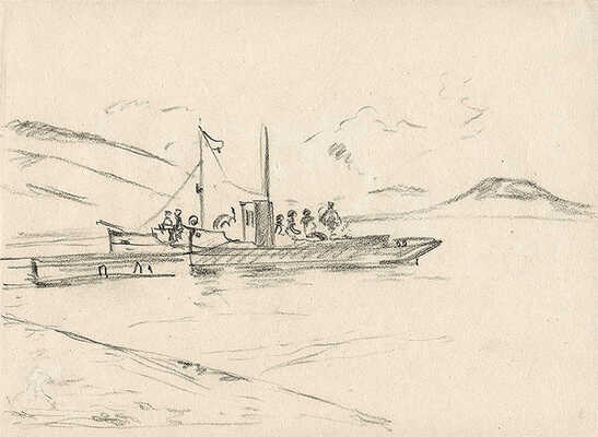 Тарханов Михаил Михайлович. Лот из семи графических работ из серии «Армения. Глубины Севана» в папке с авторским оформлением художника